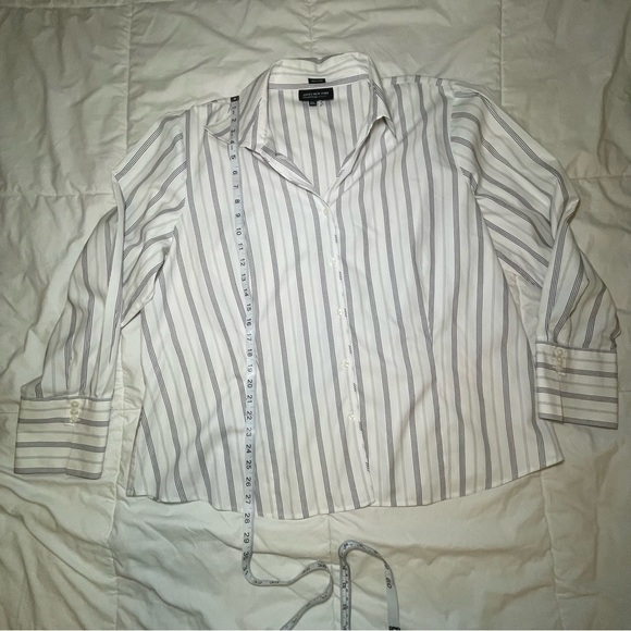 Women’s Jones NY Striped Button-Down Shirt - Picture 4 of 13